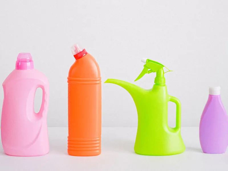 Cleaning supplies — illustrative stock photograph